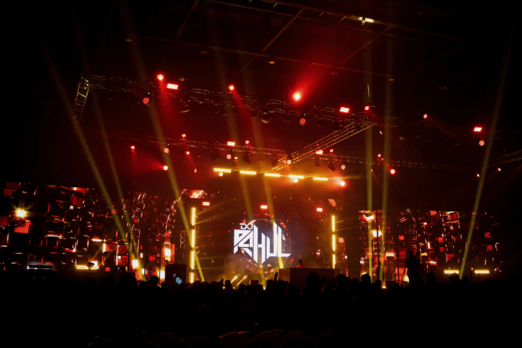 Annual day celebration on stage with stage lighting, organised by Rapture Events in Pune